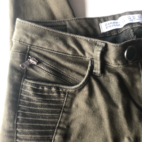 Final Price🌹Green Olive Zara Basic Pants. - Picture 3 of 5